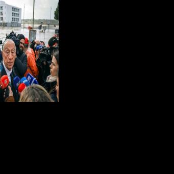 Outgoing president Marcelo Rebelo de Sousa inspects storm damage as candidates for his job attack the government's response