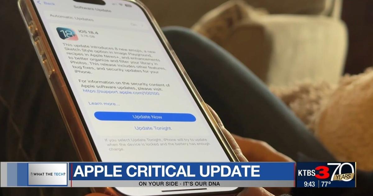 What the Tech: Apple critical update | News | ktbs.com