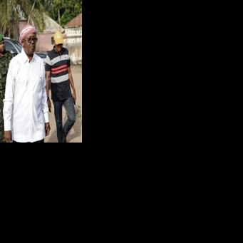 Umaro Sissoco Embalo, pictured at a polling station on November 23, went to Senegal after the military took control of Guinea-Bissau