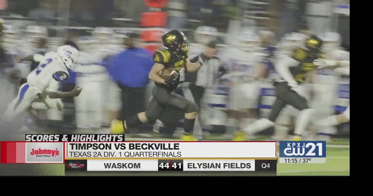 Timpson vs Beckville Game Highlights Friday Football Fever