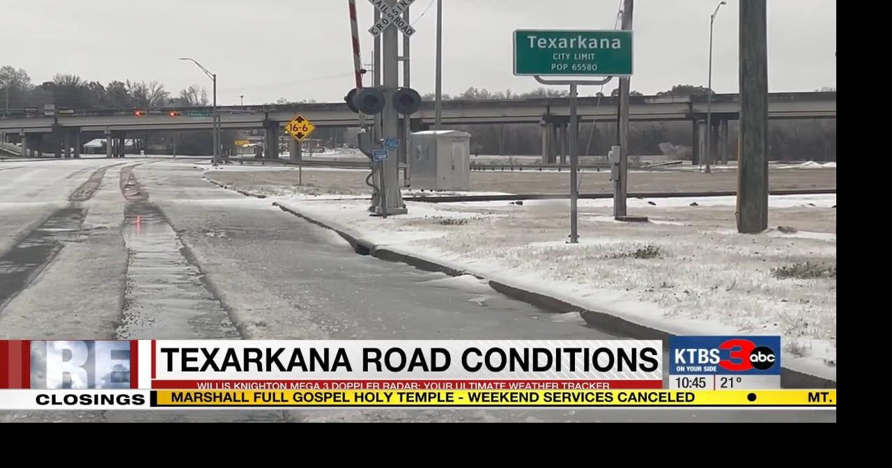 Icy roads cause multiple crashes along I‑30 in Texarkana