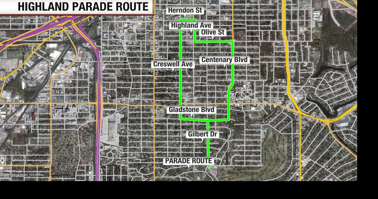 Krewe of Highland Parade Route