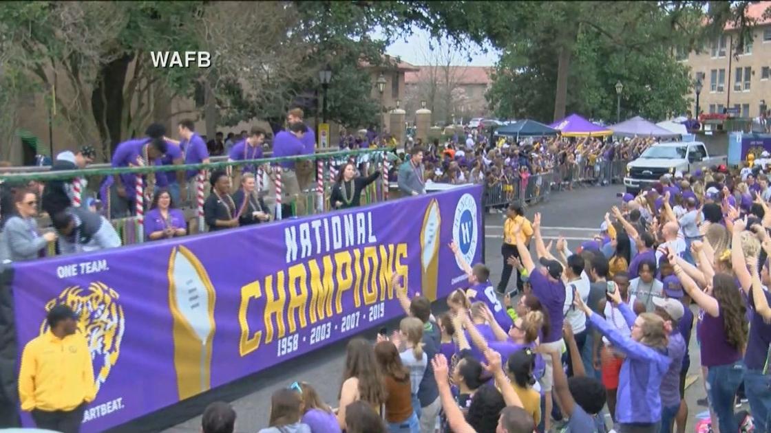 LSU fans, team celebrate with victory parade LSU