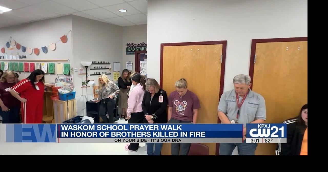 Waskom community gathers for prayer walk honoring brothers killed in house fire