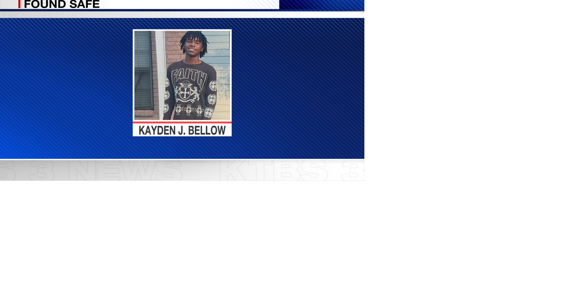 Caddo Parish juvenile found safe, returned to family | News | ktbs.com