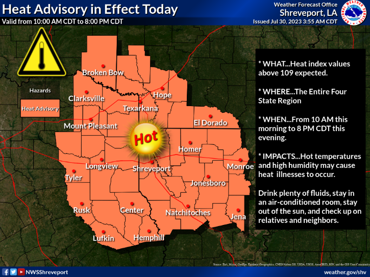 Heat Advisories in Effect