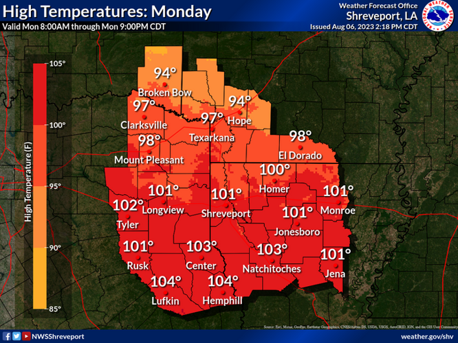 Excessive heat warning extended into Monday evening, slight chance of ...