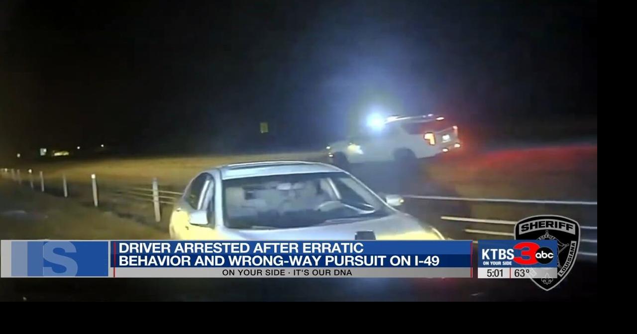 Naked driver arrested after wrong way chase on I-49 | Crime | ktbs.com