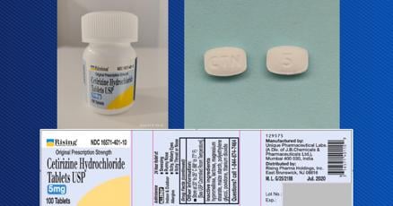 Unique Pharmaceutical Laboratories voluntarily recalls four lots of cetirizine hydrochloride tablets