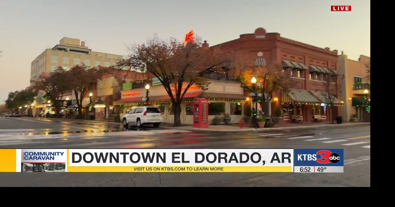 Rick Rowe visits downtown El Dorado for the KTBS 3 Community Caravan