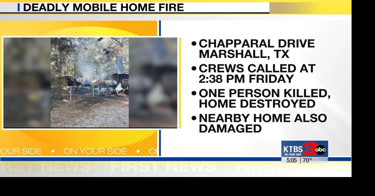 One person killed in mobile home fire in Marshall | News | ktbs.com