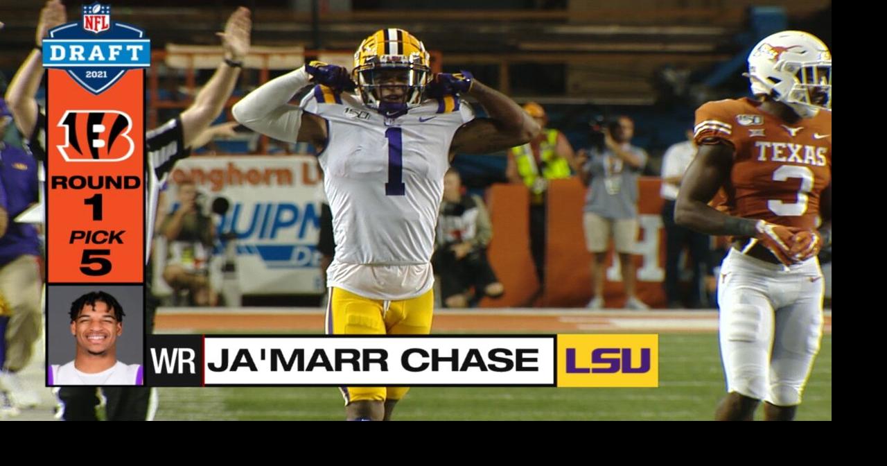 Bengals select LSU's Ja'Marr Chase 5th overall