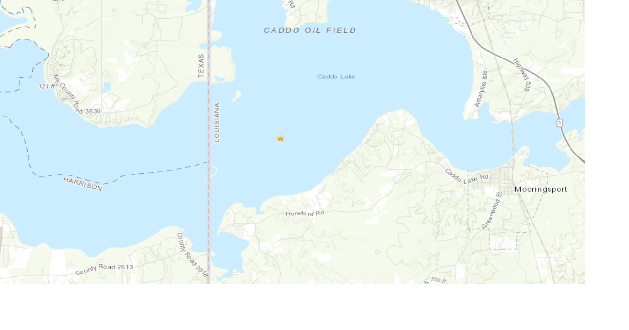 The fourth earthquake was reported near Mooringsport news