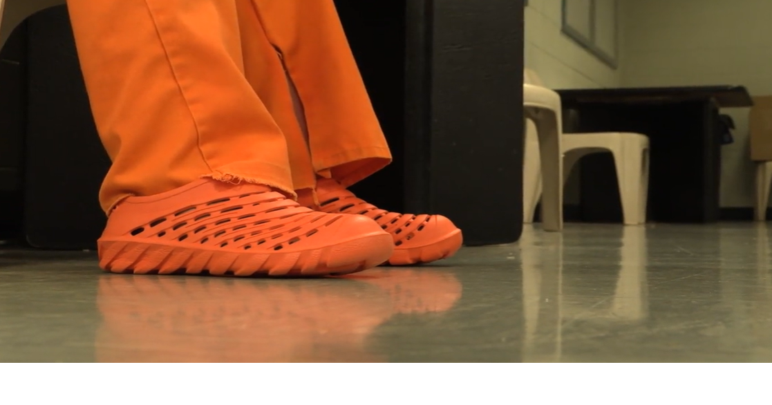 Orange prison sandals new arrivals