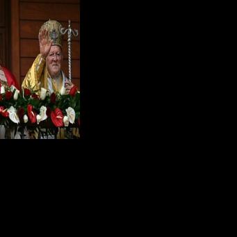 Pope Leo XIV and Patriarch Bartholomew I, leader of the world's Orthodox Christians, were to have lunch together before the pontiff leaves for Lebanon