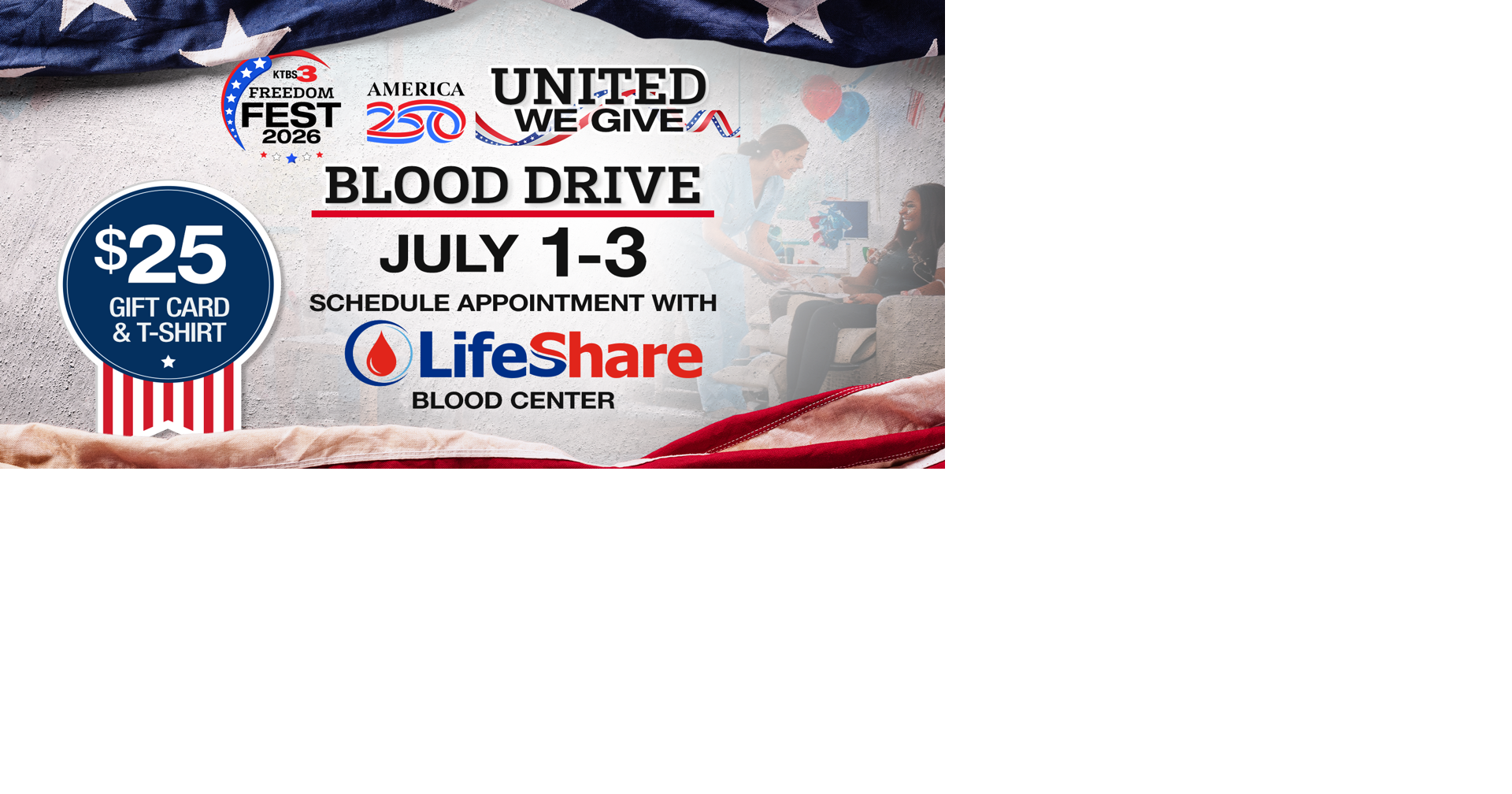 United We Give blood drive ends Friday