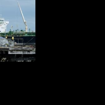 A tanker unloads oil in Wellington, New Zealand, on March 27, 2026