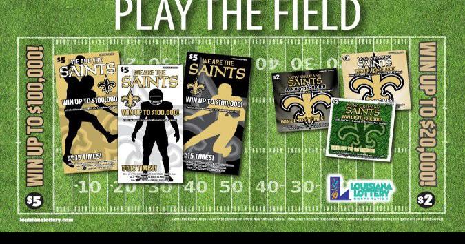 Louisiana Lottery Launches Three New Orleans Saints-Branded Instant-Win  Games Featuring Drawings for Second-Chance Prizes