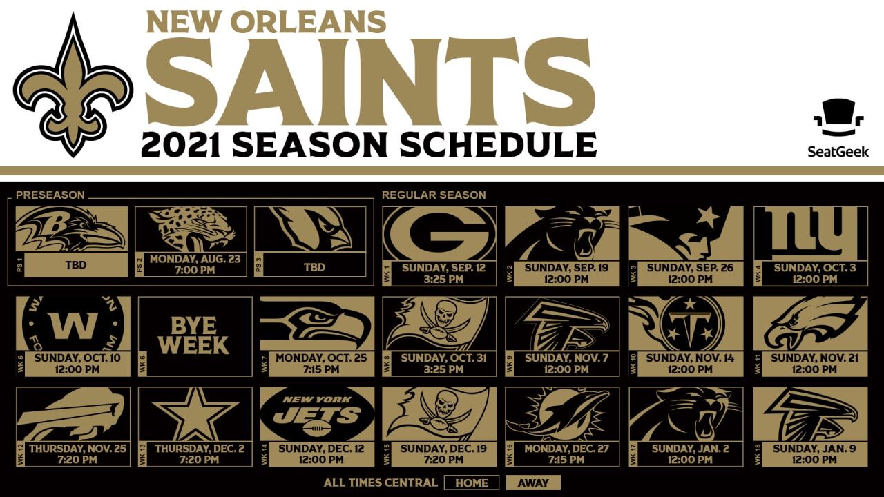 New Orleans Saints 2023 schedule presented by SeatGeek announced