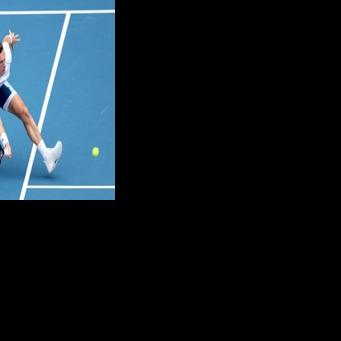 Czech Jiri Lehecka comes to the net in his Miami Open final loss to world number two Jannik Sinner