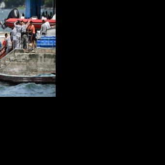 The Philippine Coast Guard took part in search operations on Lake Taal, which spans more than 230 squar kilometres (89 square miles)
