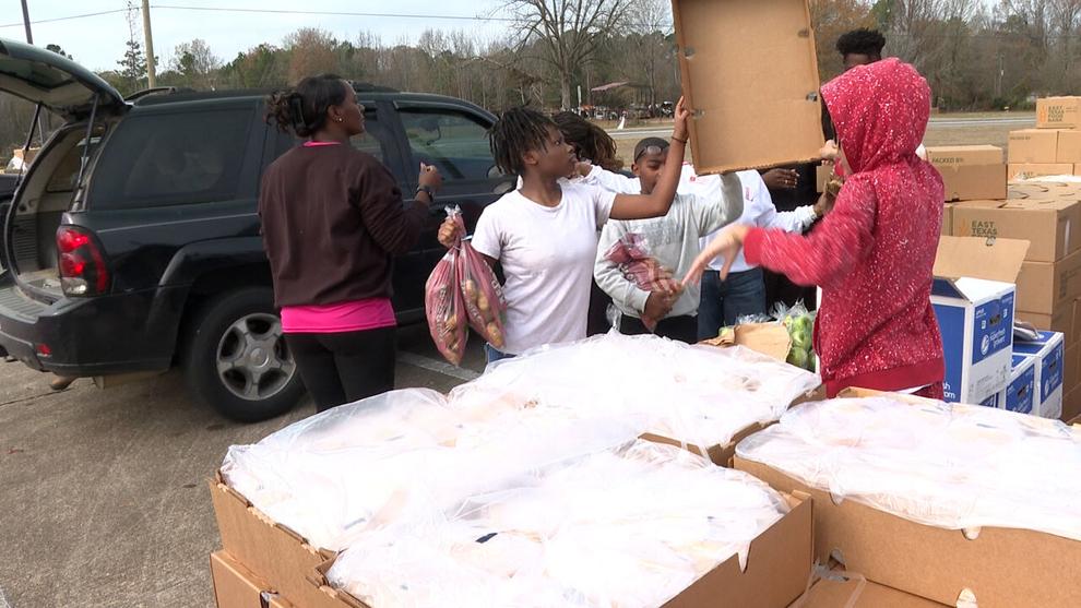 East Texas Food Bank distributes holiday boxes for families in need