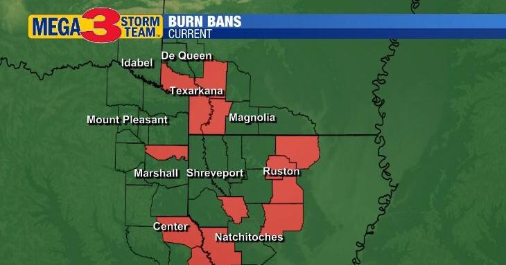 Latest burn bans map image