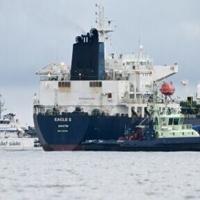 The captain and two senior officers of the Cook Islands-registered oil tanker Eagle S were accused of dragging the anchor on the seabed, damaging five undersea cables