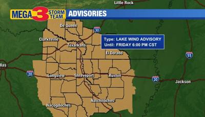 Lake Wind Advisory for the ArkLaTex (Shreveport National Weather Service)