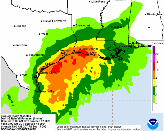 Tropical Storm Nicholas forms in Gulf, heavy rainfall expected for ...