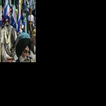 Farmers shout slogans as they protest after the India-US trade deal announcement in Amritsar on February 5, 2026