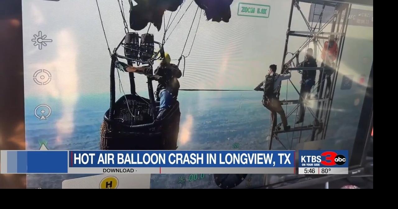 Hot Air balloon strikes radio tower in Longview, occupants rescued
