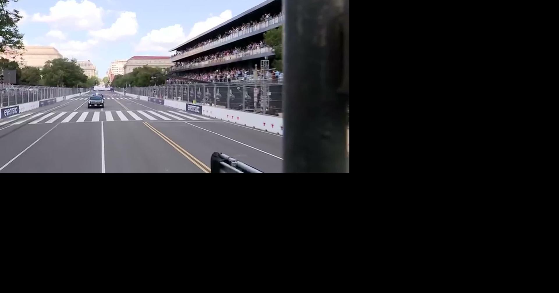 RAW: DC: TRUMP TAKES LAP ON INDYCAR TRACK IN 'THE BEAST"