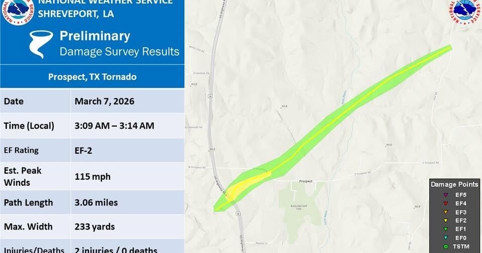National Weather Service confirms EF2 tornado in Marion County