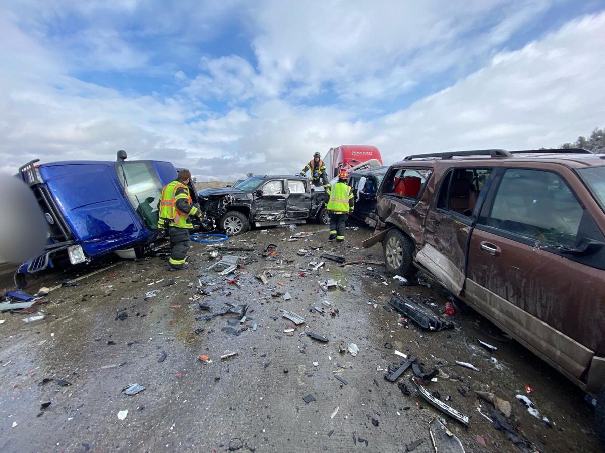 PHOTOS Multivehicle crash on Yellowstone River Bridge