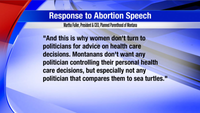 Planned Parenthood of Montana responds to Senator Steve Daines abortion, sea turtle correlation