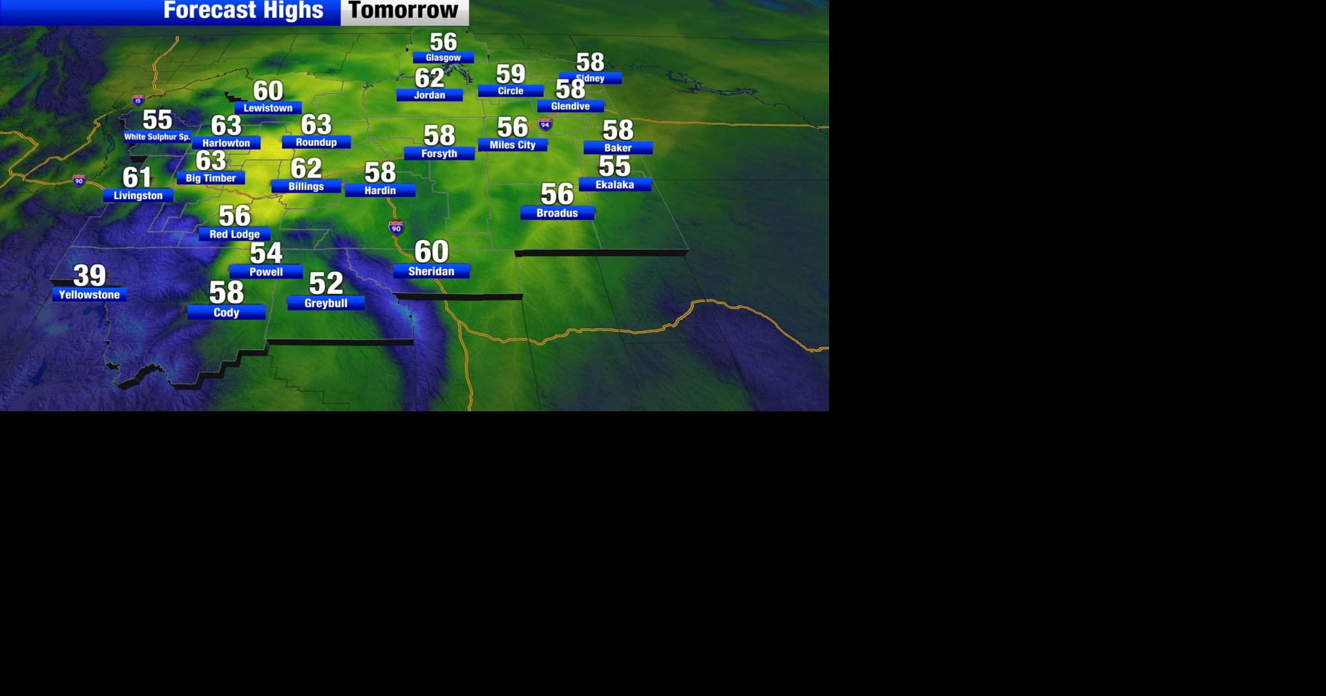 Mainly warmer and dry conditions into the weekend | Montana Weather ...
