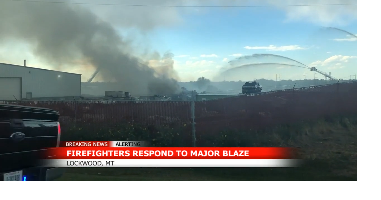 Crews fight large fire at salvage yard near Lockwood