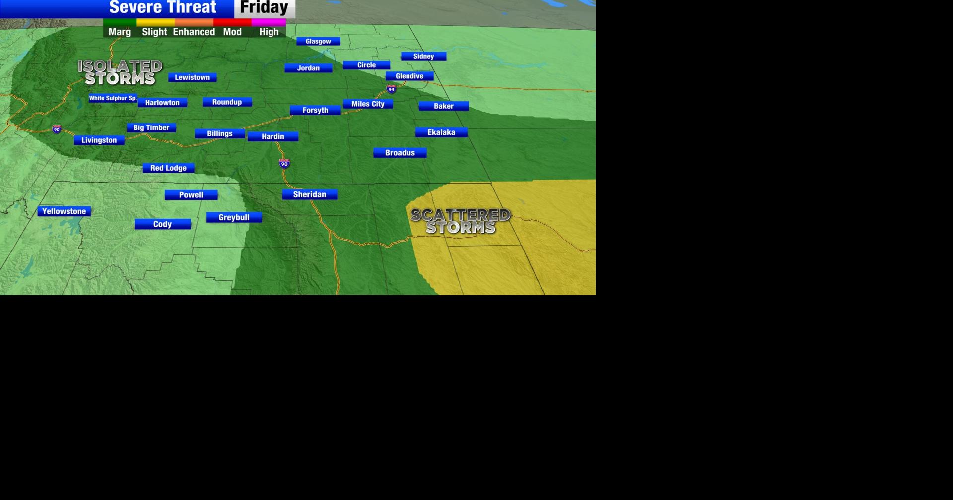 Chance for severe thunderstorms Friday | Montana Weather | kulr8.com