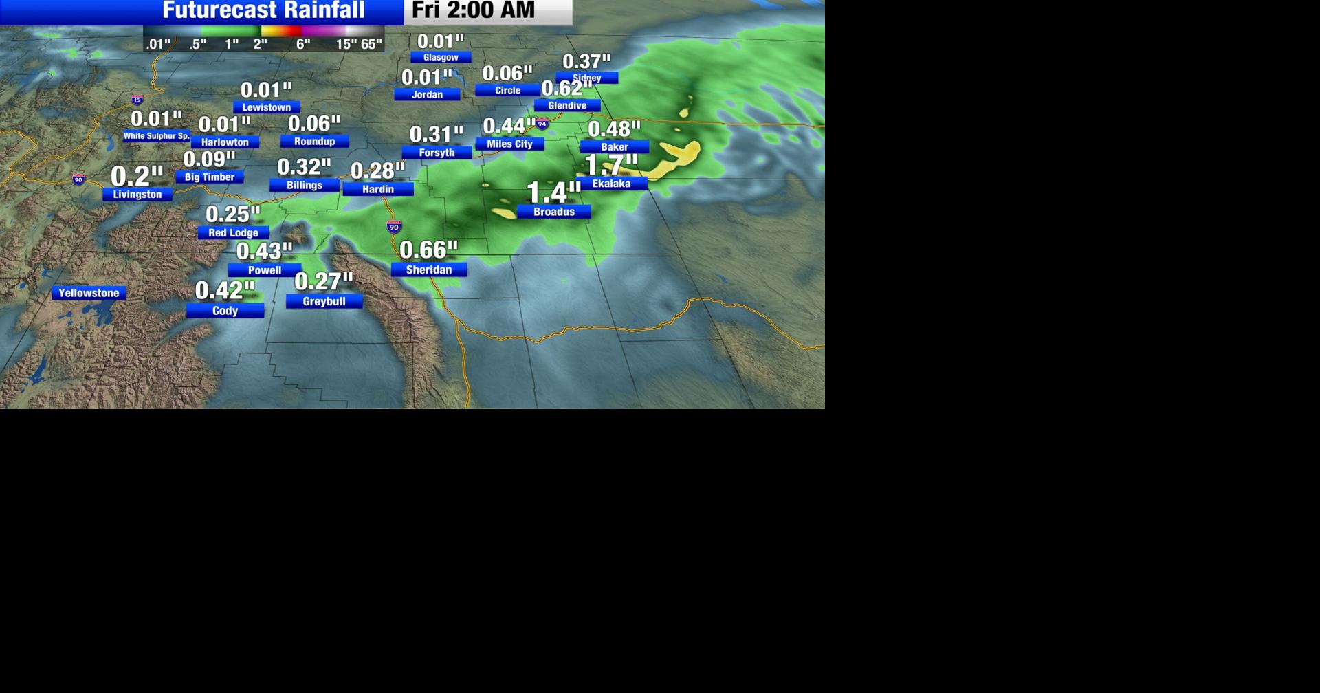 Heavy rain moves east, giving way to clear skies and dry conditions ...