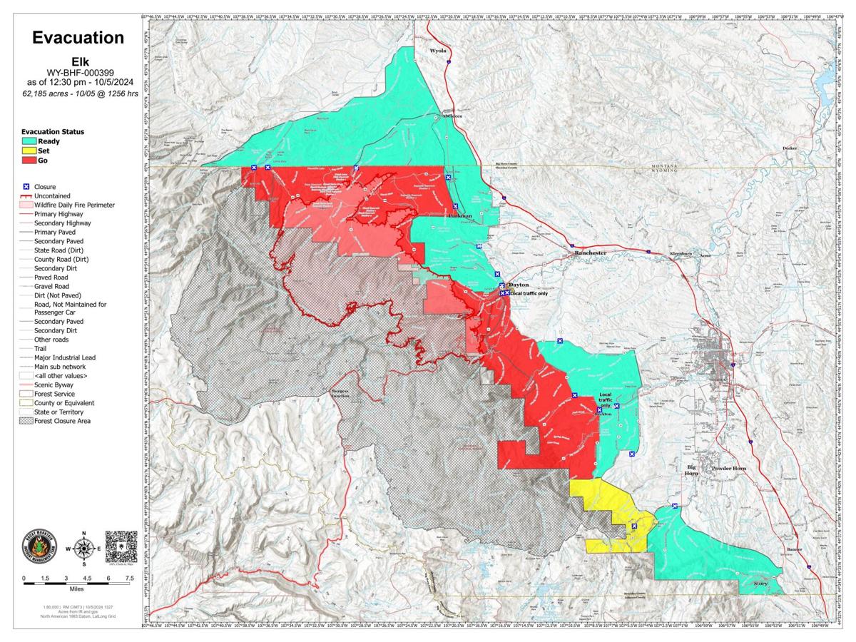 Updated evacuation map as of October 5