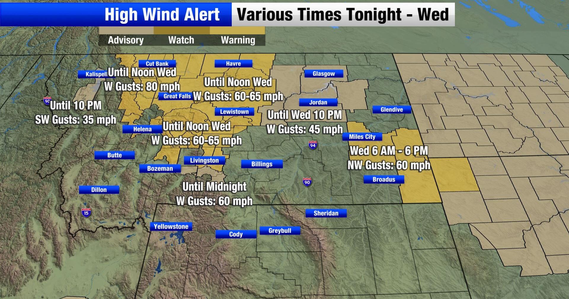 Strong west to northwest winds will impact the region today through Wednesday - Vimarsana News