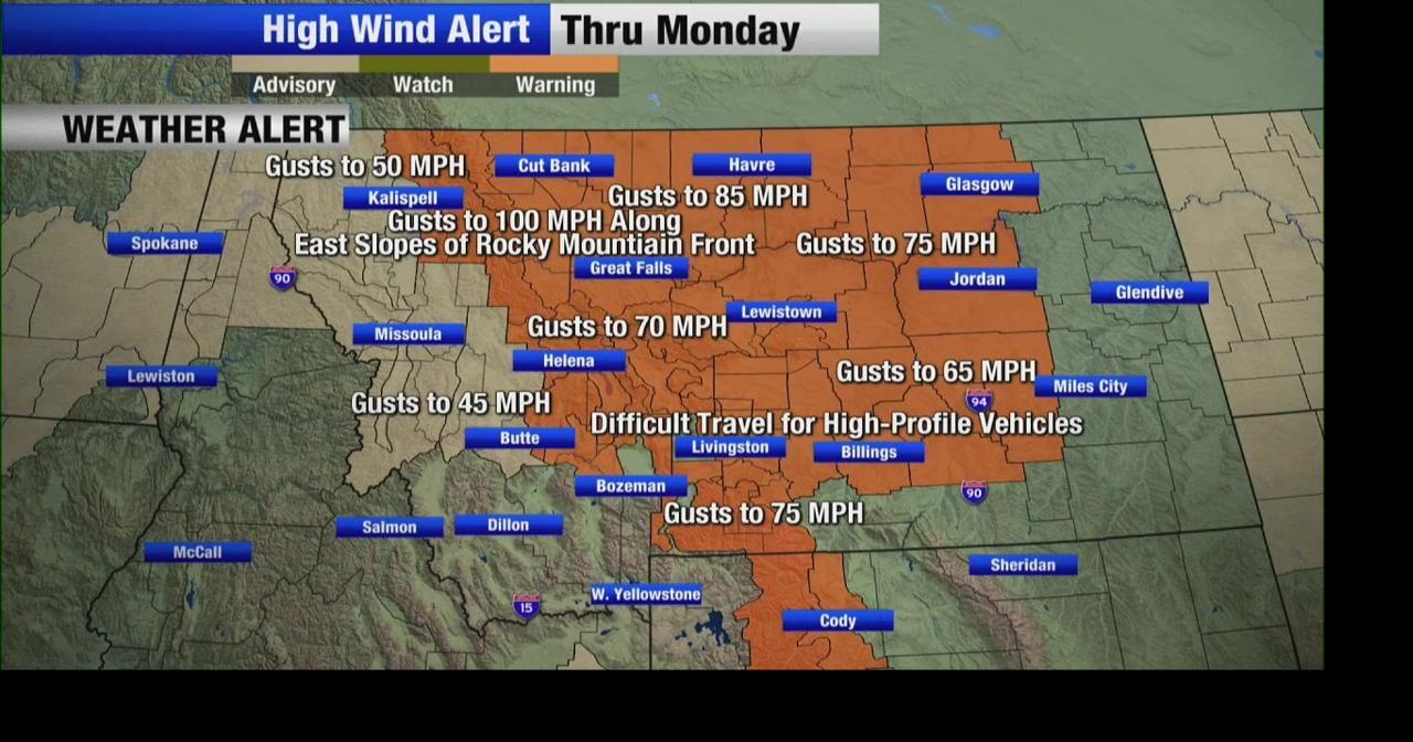 Damaging winds tear through central Montana, damaging property and taking down trees