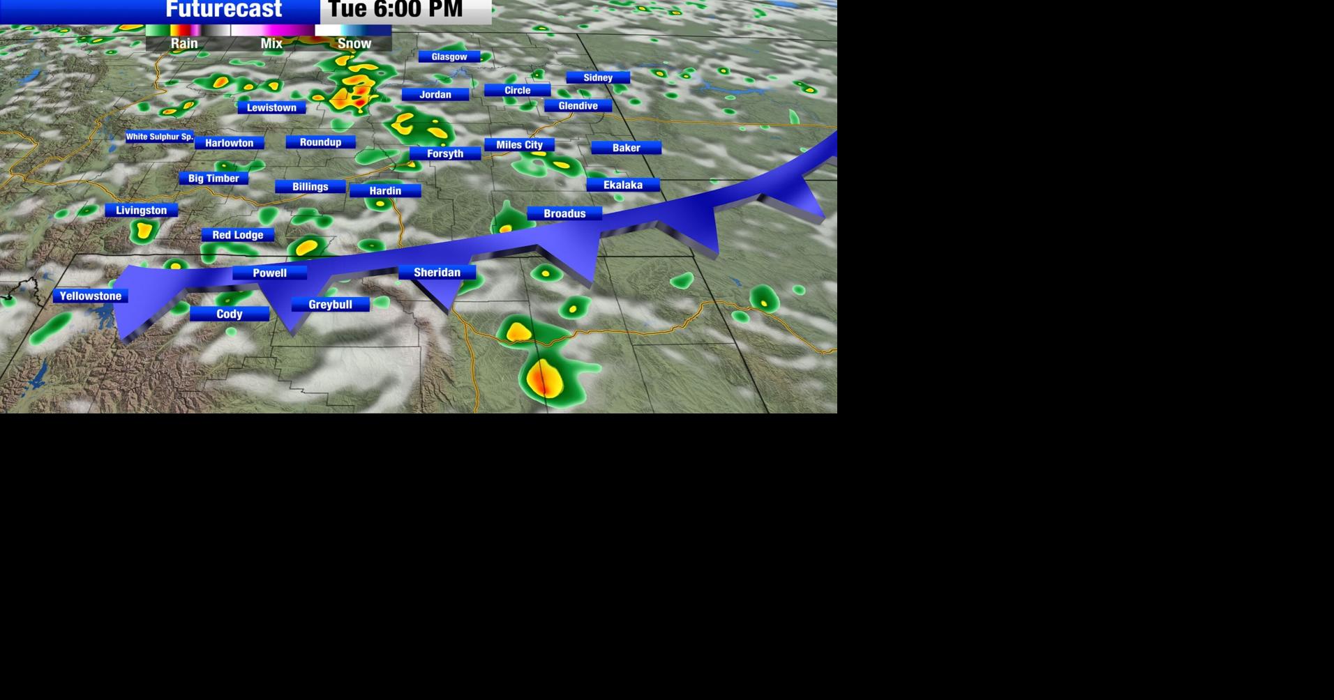 Scattered showers and thunderstorms across much of the region | Montana ...