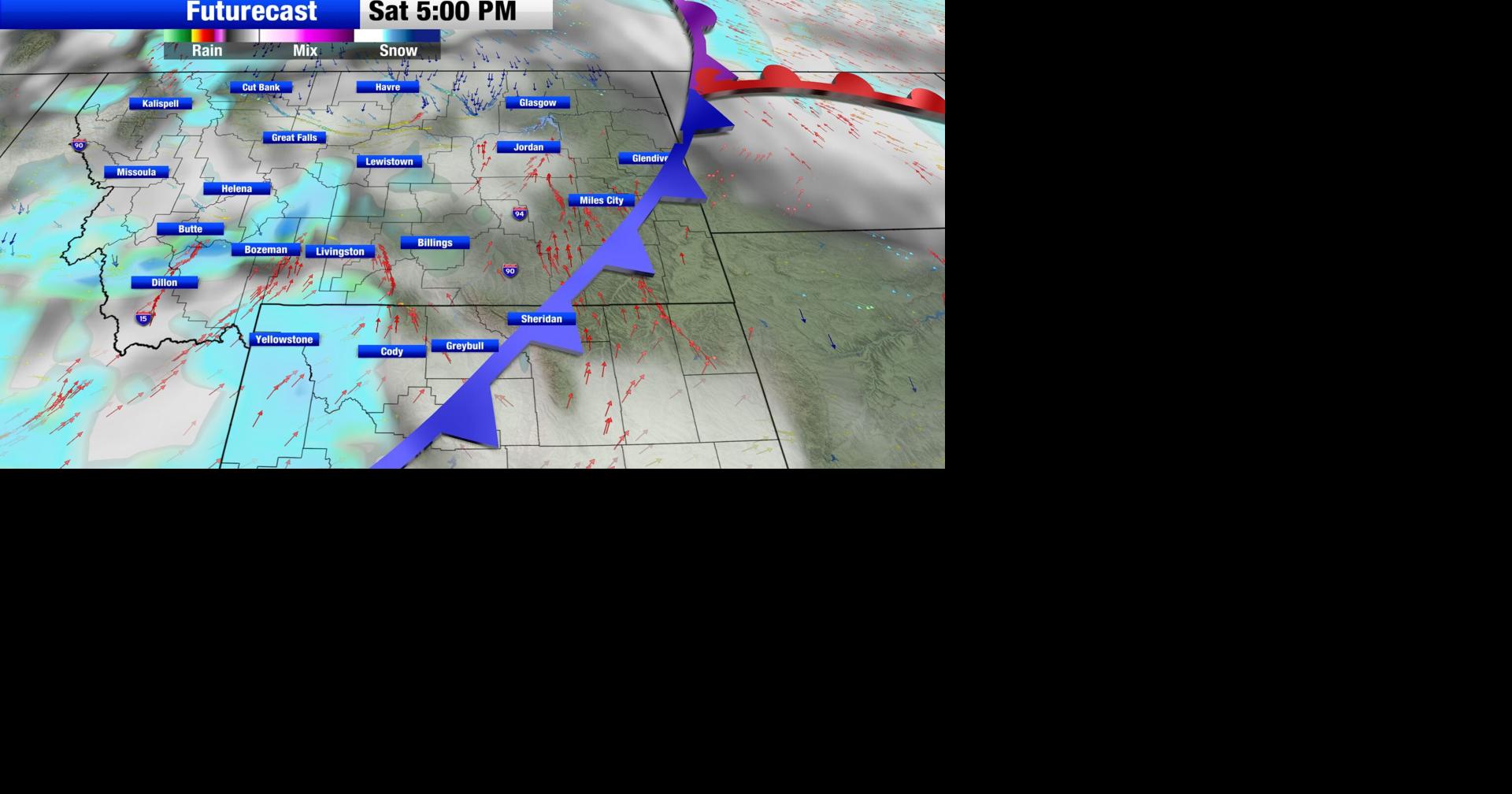 A strong cold front this weekend will bring cold arctic air and snow ...