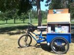 The Bike Library rolls into Pioneer Park to make Zines