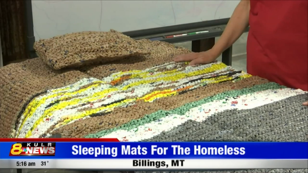 Billings Group Turns Plastic Bags Into Sleeping Mats For The Homeless News Kulr8com Billings Group Turns Plastic Bags Into Sleeping Mats For The Homeless News Kulr8com