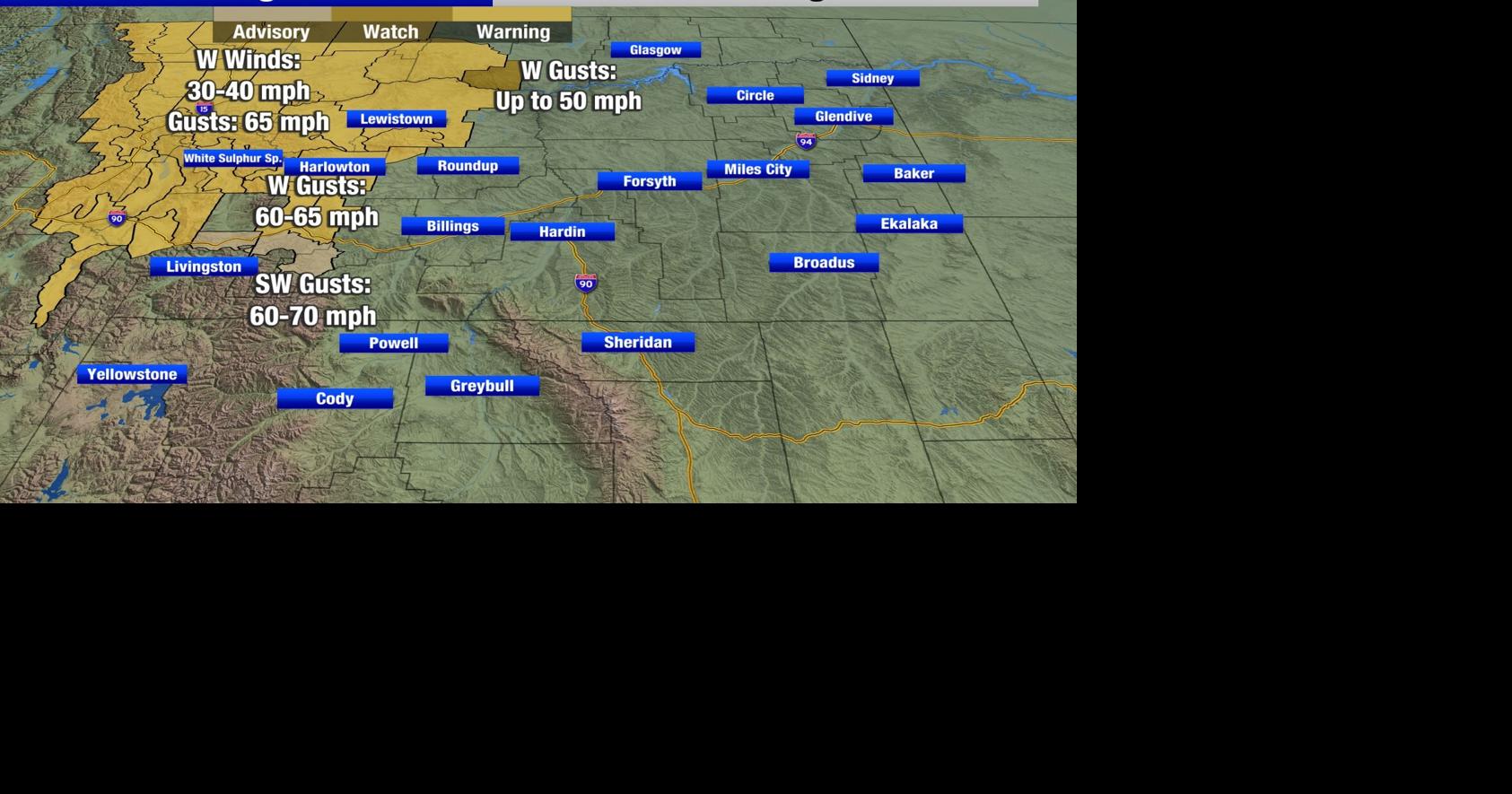 Strong Crosswinds Can Be Expected Monday Night Thru Wed Morning Montana Weather