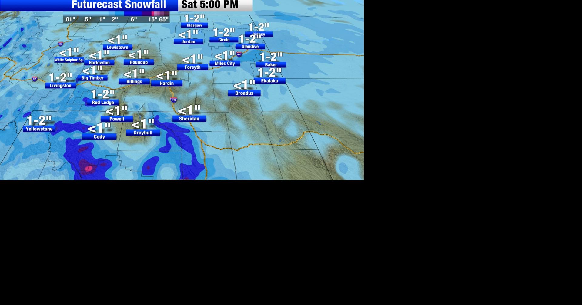 Quick burst of snow along the foothills and mountains of the Montana ...