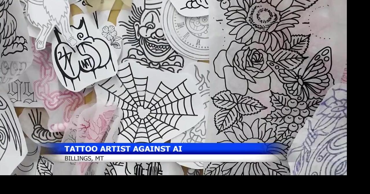 Billings tattoo artist offers handmade flyers to fight AI art trend